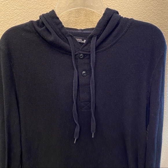 FOREIGN EXCHANGE Black Thermal Hoodie Long Sleeve Top Size Small - Picture 3 of 7
